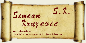 Simeon Kružević vizit kartica